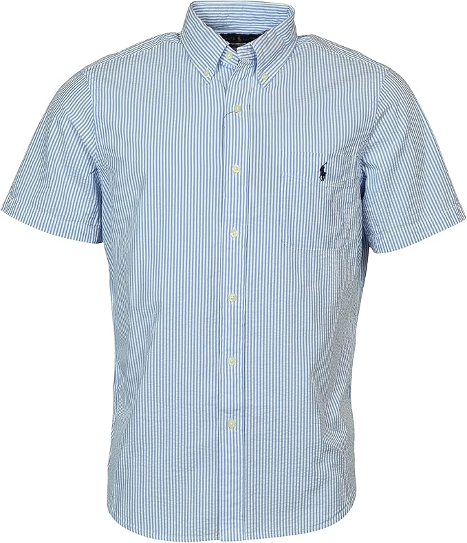 polo ralph lauren 保罗拉尔夫劳伦经典修身棉质运动衬衫(蓝色,l 码)